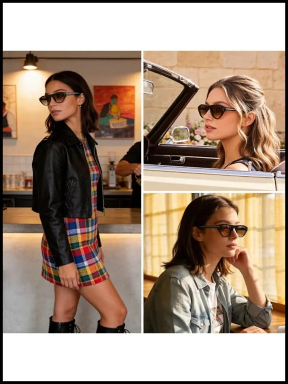Retro Oval Sunglasses Women Men Small Narrow 90s Vintage Round Shades UV400